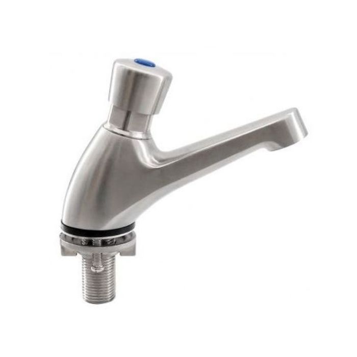Guardian Push Button Pillar Tap Timed Flow 6 Second Stainless Steel T-3MSS-PT6PB