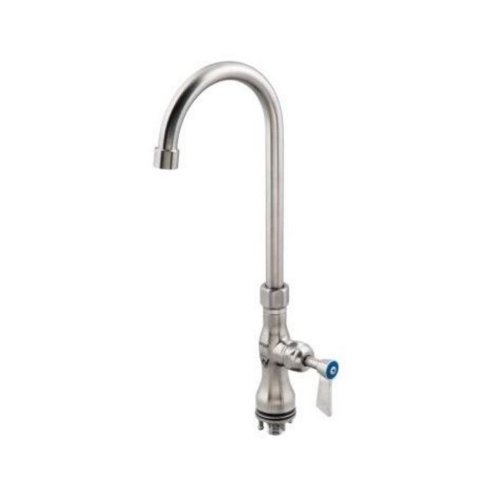 Guardian Single Hob Mount Tap With 12" Gooseneck Spout Stainless T-3MSHG12