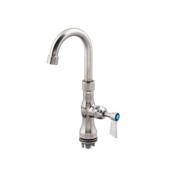 Guardian Single Hob Mount Tap With 7" Gooseneck Spout Stainless T-3MSHG07