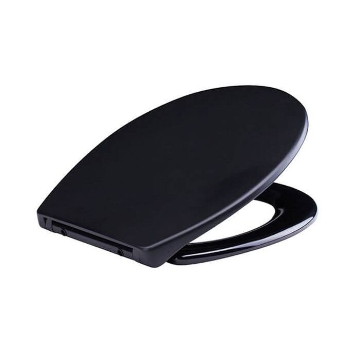 Haron Sable Matte Black Toilet Seat Slow Close Quick Release Hinges TS-1980