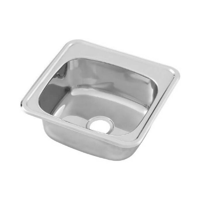 Inset Hand Basin 500 X 405 1 Tap Hole Stainless Steel HBF01-KIT-1
