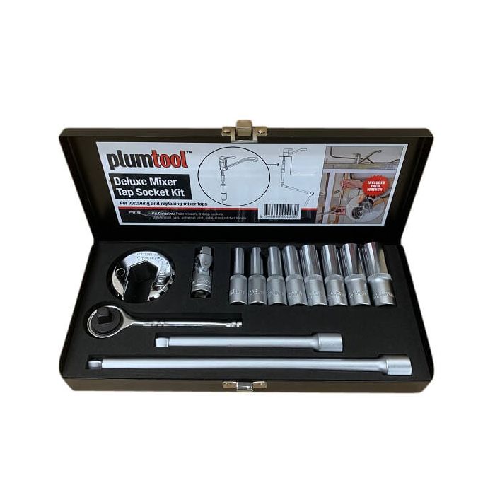 Plumtool Mixer Tap Deluxe Socket Set With Palm Wrench PTMT487