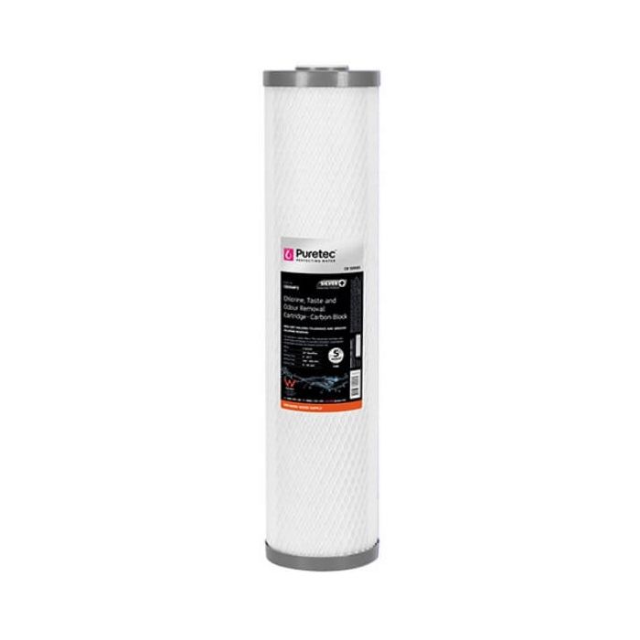 Puretec CB10MP2 Carbon Block Water Filter Cartridge 4.5" x 20" 10 Micron