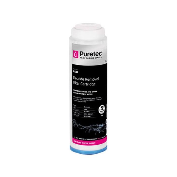 Puretec FL051 5 Micron Fluoride Removal Water Filter Cartridge 2.5" x 10" 