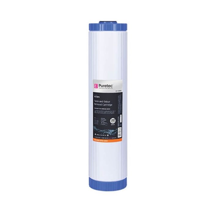 Puretec GC20MP2 20 Micron Granular Carbon Water Filter Cartridge 4.5" x 20" 
