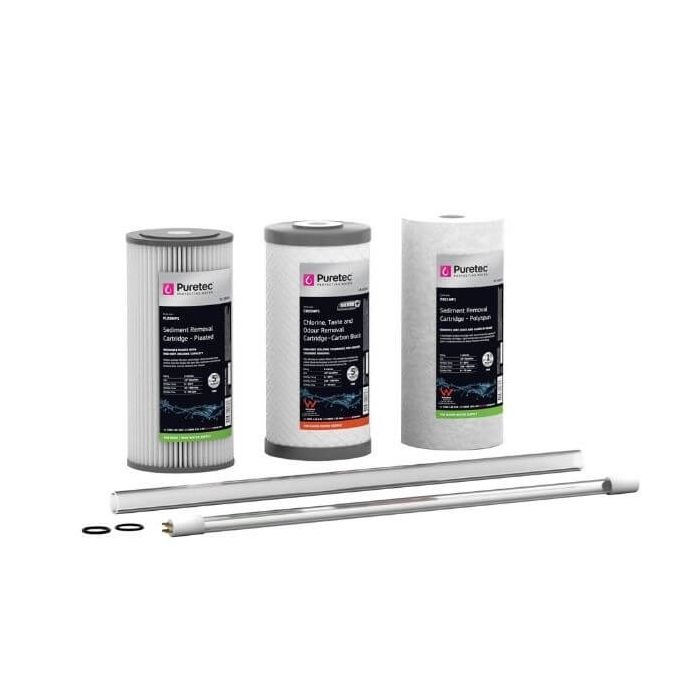 Puretec HR-G12R10 Water Filter & UV Maintenance Kit Suit Hybrid G12 & R10 10"