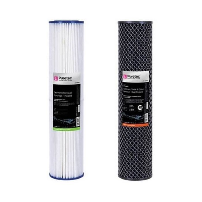 Puretec Hybrid G7 & R2 Dual Filter Cartridge Kit PL05MP2 - DP10MP2 20"