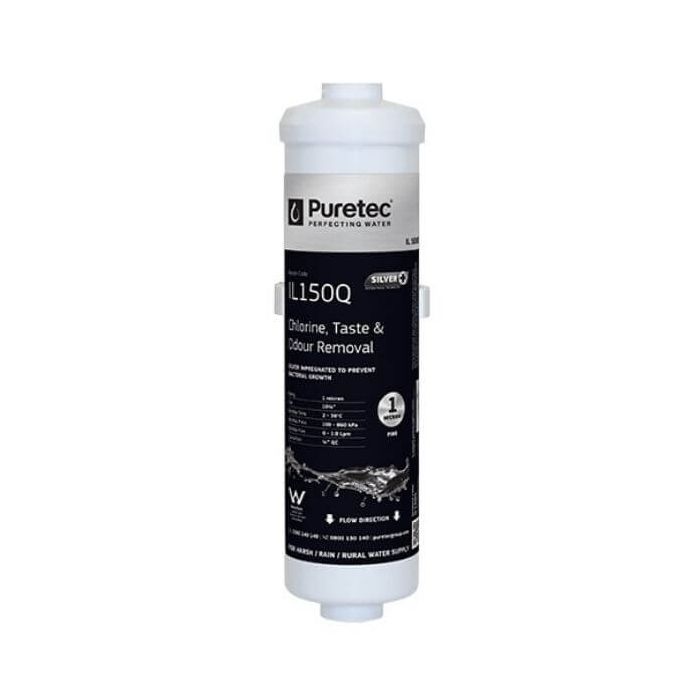 Puretec IL150Q 1 Micron Inline Fridge Water Filter Cartridge