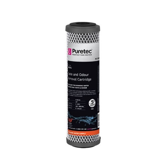 Puretec MC051 5 Micron Moulded Carbon Water Filter Cartridge 2.5" x 10"  