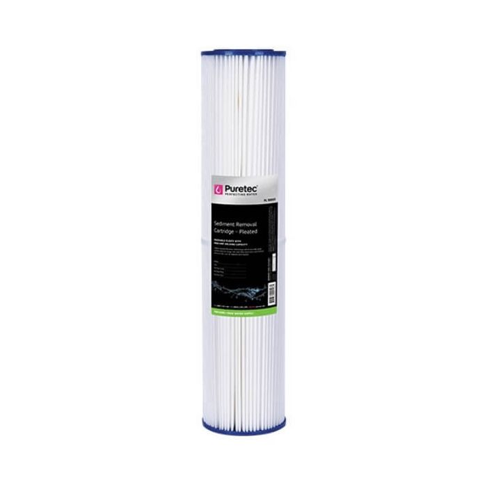 Puretec PL05MP2 Pleated Sediment Water Filter Cartridge 4.5" x 20" 5 Micron 