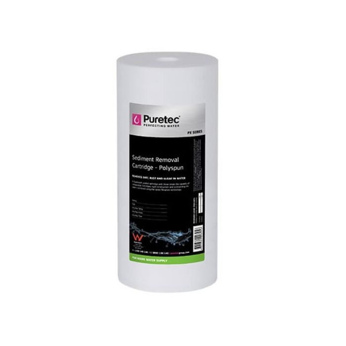 Puretec PX20MP1 Polyspun Sediment Water Filter Cartridge 4.5" x 10" 20 Micron