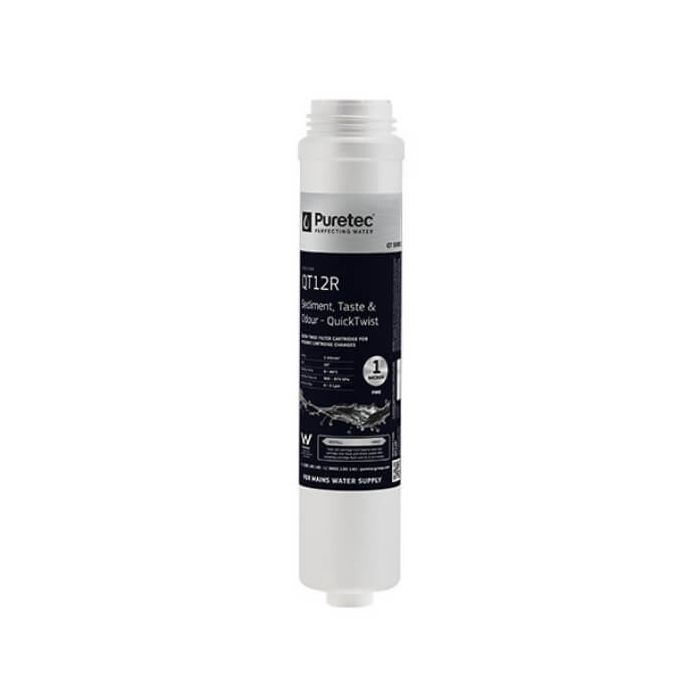 Puretec QT12R Quick Twist Replacement Water Filter Cartridge 1 Micron              