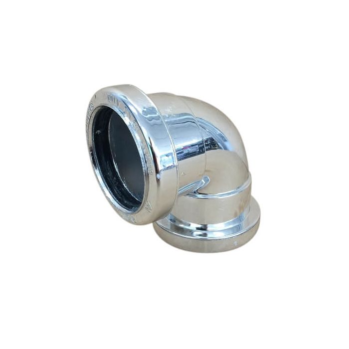 Push-Tec Elbow 50mm X 88 Degree Chrome PVC 17635