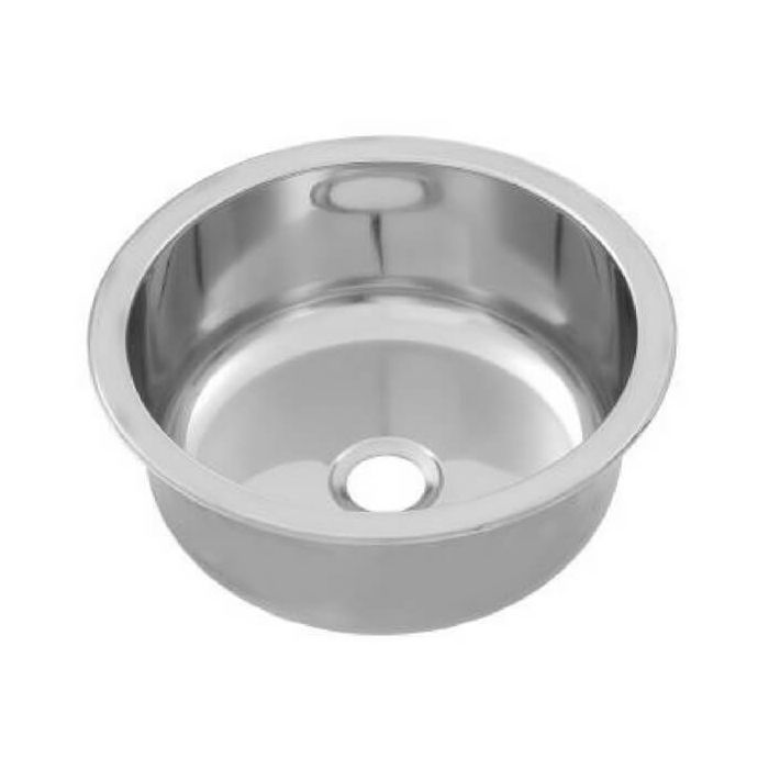 Round Inset Pressed Bowl 385mm X 170mm Stainless Steel RBF385  