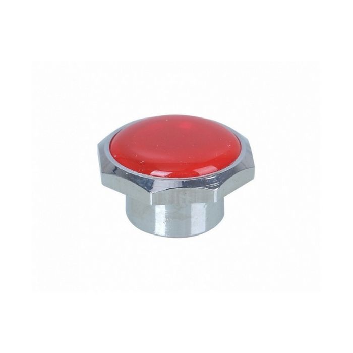Standard Button Red Chrome