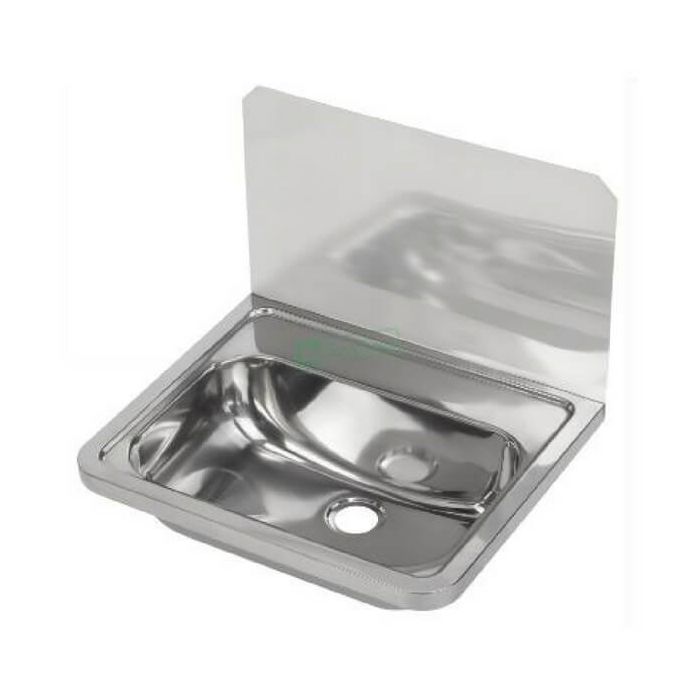 Wall Hand Basin 500mm No Tap Hole With Splashback HB300SB 
