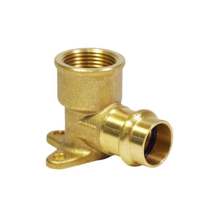 Wall Plate Elbow Female 20mm X 3/4" BSP Water Copper Press