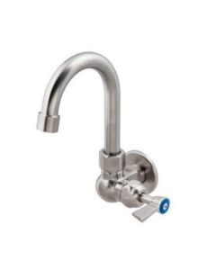 Guardian Single Wall Mount Tap With 7" Gooseneck Spout Stainless T-3MSWG07