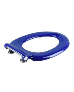 Haron Melrose Blue Toilet Seat With Locking Buffers Top & Bottom Fix Hinges TS-775604 