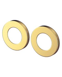 Master Rail Large Round Cover Plate Brushed Gold LRCP-BG (Pair)