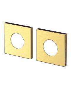 Master Rail Large Square Cover Plate Brushed Gold LSCP-BG (Pair)