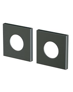 Master Rail Large Square Cover Plate Brushed Nickel LSCP-BN (Pair)