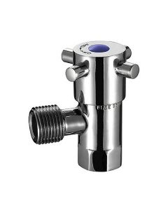 Mini Cistern Isolation Stop 1/4 Turn Chrome Capstan Handle 15mm 1/2" BVCIST 