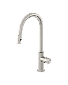 Nero Mecca Brushed Nickel Pull Out Sink Mixer With Vegie Spray NR221908BN