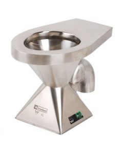 Pedestal Toilet Pan S Trap Stainless Steel WC-SSPS 
