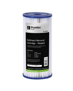 Puretec Basic PP01LD1 Pleated Sediment Water Filter Cartridge 4.5" x 10" 1 Micron 
