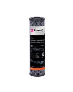Puretec DP101 10 Micron Dual Purpose Carbon Water Filter Cartridge 2.5" x 10"    