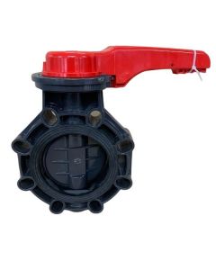 65mm 2-1/2" PVC Butterfly Valve Stainless 316 Shaft 