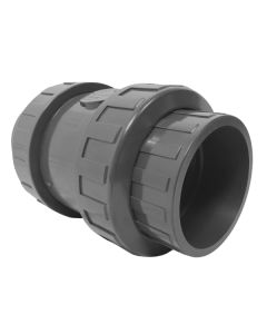 25mm 1" PVC Spring Check Valve Double True Union Pressure Solvent Weld Joint TSCVSDU025