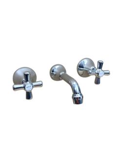 Traditions Bath Set Chrome JV Washer 150mm Fixed Outlet ST0112