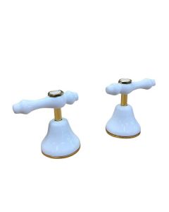 Traditions Lever Basin Top Assembly White Gold Ceramic Disc TL2608 