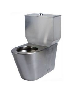 Wall Faced Toilet Suite Close Couple P Trap Stainless Steel WC-SSWFCCP
