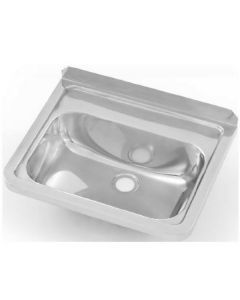 Wall Hand Basin 500mm No Tap Hole Stainless Steel HB-KIT