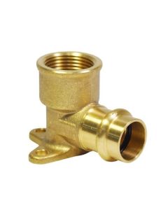 Wall Plate Elbow Female 20mm X 3/4" BSP Water Copper Press