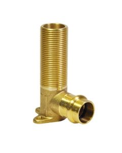 Wall Plate Elbow Male 15mm 1/2" X 70mm X 1/2" BSP Water Copper Press 