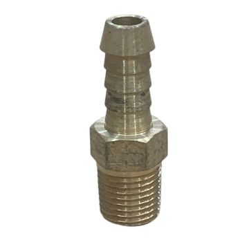 10mm Male X 10mm Hose Barb Brass BSP LF 3/8 x 3/8