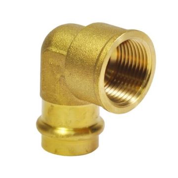 15mm 1/2" X 1/2" Female BSP Elbow Water Copper Press