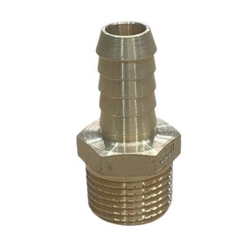 15mm Male X 15mm Hose Barb Brass BSP LF 1/2 x 1/2