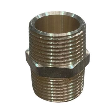 20mm Brass Hex Nipple BSP LF     
