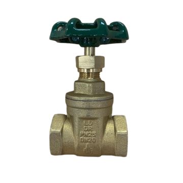 20mm Gate Valve Brass Watermark Female 3/4" BSP LF