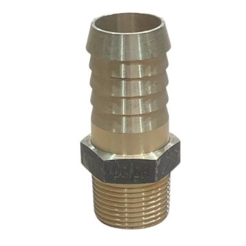 20mm Male X 25mm Hose Barb Brass BSP LF