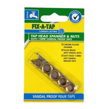Vandal Proof Tap Spanner & Nuts Fixatap 231000