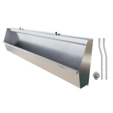 2400mm Wall Hung Stainless Urinal Top Inlet Centre Outlet M-SWHUR-2400C