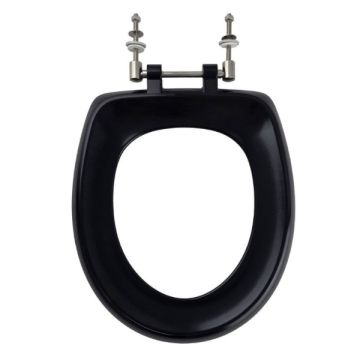 Anti Vandal Single Flat Toilet Seat Closed Front Black WC-CSFSEAT-B 