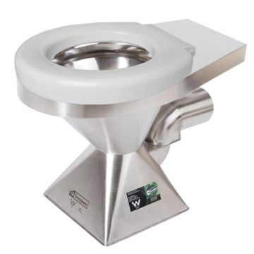 Disabled Pedestal Pan P Trap With Seat Stainless Steel WC-SSPP-D