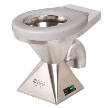 Disabled Pedestal Pan S Trap With Seat Stainless Steel WC-SSPS-D
